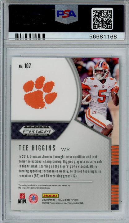 Tee Higgins 2020 Panini Prizm Dp Grade 10 Card #107