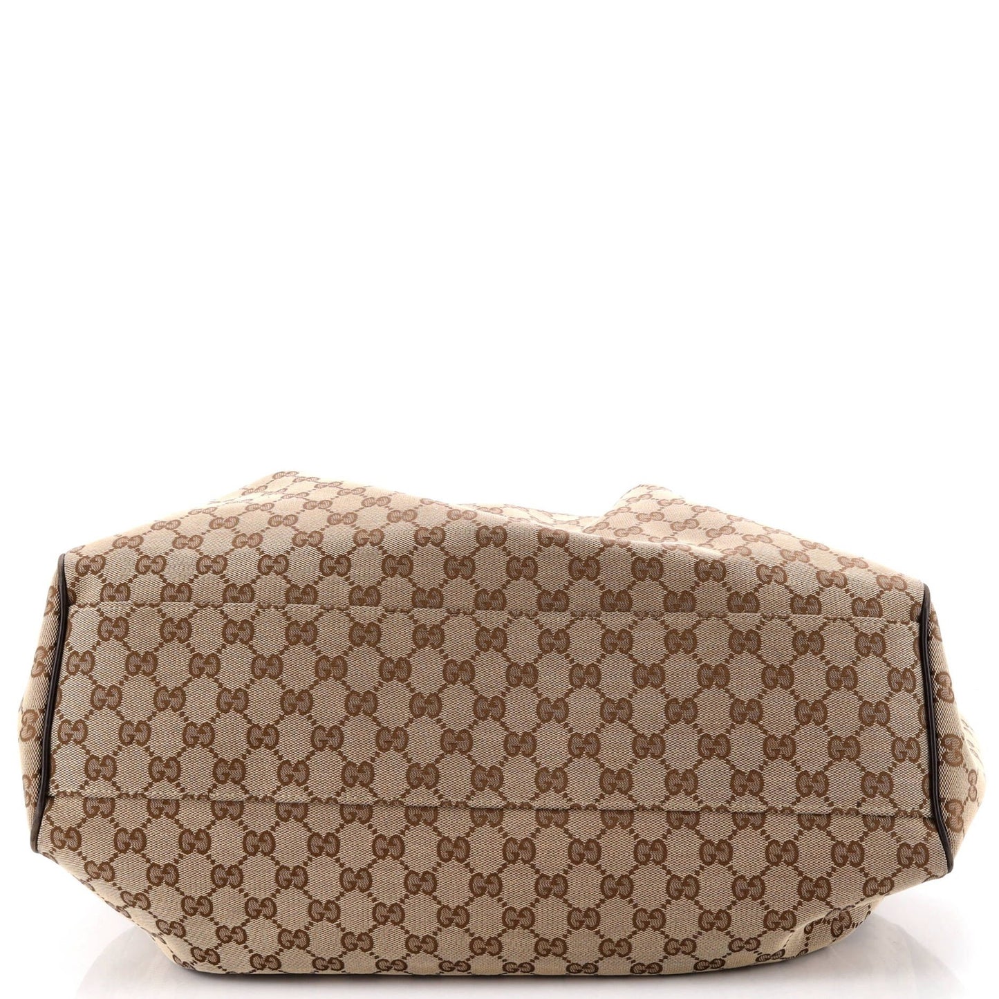 Gucci Sukey Tote Gg Canvas With Leather Large