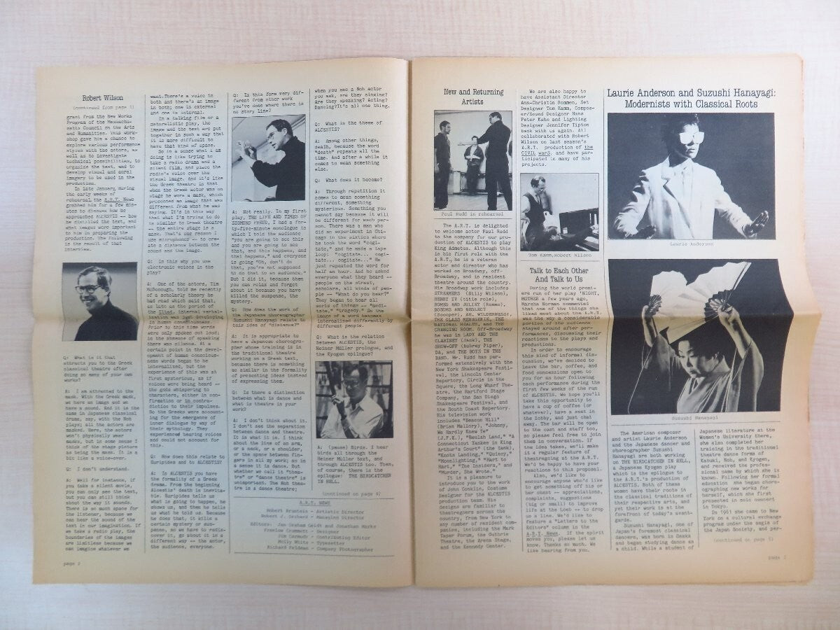 Robert Wilson Lucinda Childs I Was Sitting On My Patio 1St Edition 1978 London