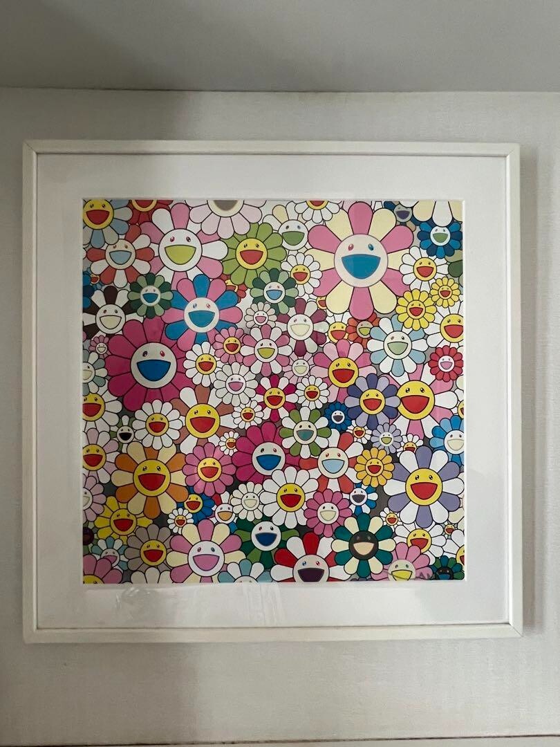 Signed Takashi Murakami "Smile of Flowers" 2011 Edition Framed and