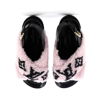 Louis Vuitton Women'S Paseo Comfort Slide Slingback Sandals Shearling