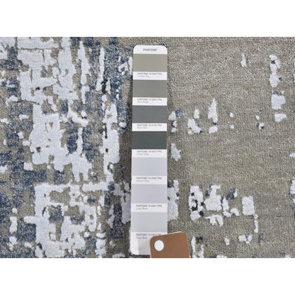 Rug 2'6"x12' Wool Runner Abstract Design Denser Weave Handmade