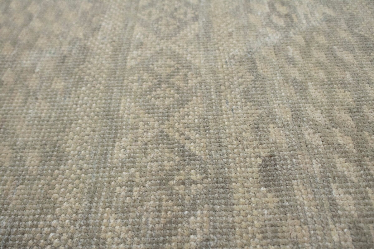 5X8 Ft Handmade Wool Area Rug Muted Beige Vintage