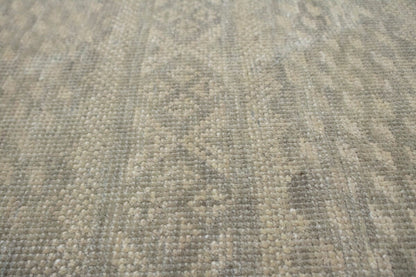 5X8 Ft Handmade Wool Area Rug Muted Beige Vintage
