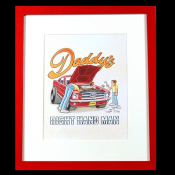 George Trosley Original Pen Drawing Daddy's Signed USA Framed Artwork Illust