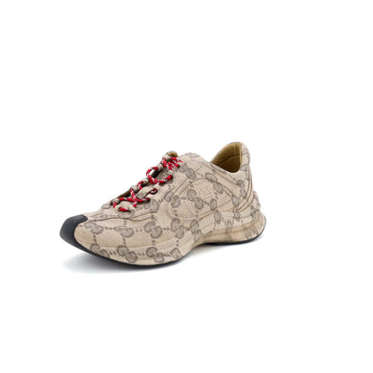 Gucci Women'S Run Sneakers Monogram Print Leather
