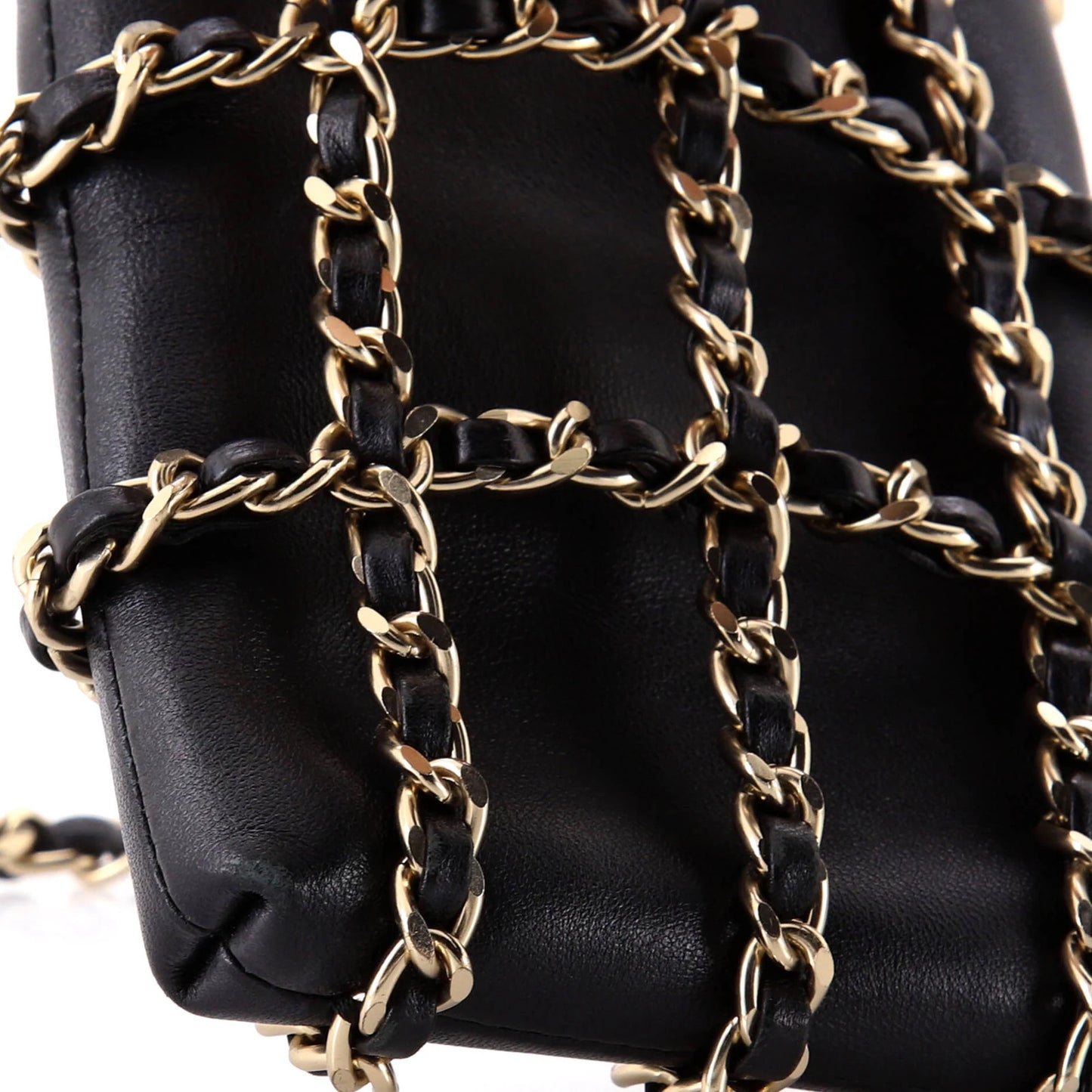 Chanel Tech Me Out Clutch With Chain Lambskin