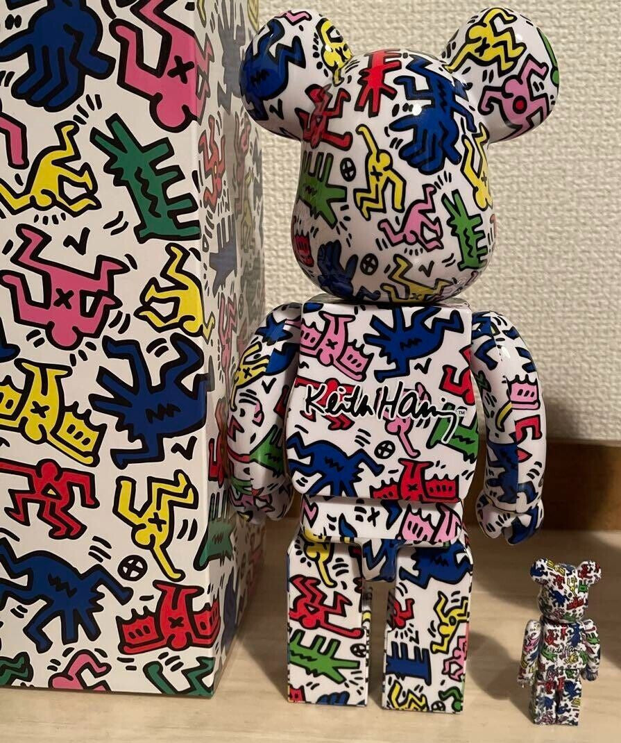 400% Bearbrick BE@RBRICK Keith Haring KEITHHARING 100%