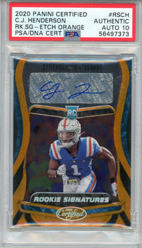 Cj Henderson Autographed 2020 Panini Certified Orange Etch Rookie Card #Rsch (Ps