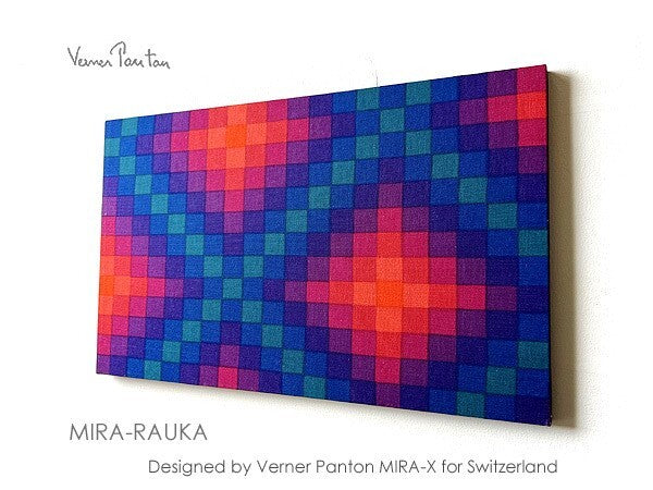 Excellent Verner Panton Mira-Rauka Multi Color Wall Art Board Fabric Mid Century