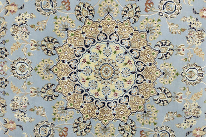 Handmade Indo-Nain Oriental Area Rug Floral