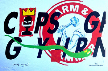 Andy Warhol X Jean-Michel Basquiat Lithograph ( Signed Coa) Numbered