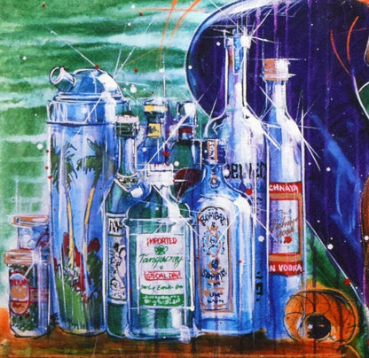 Michael Bryan - Another Martini Original Serigraph Framed Numbered