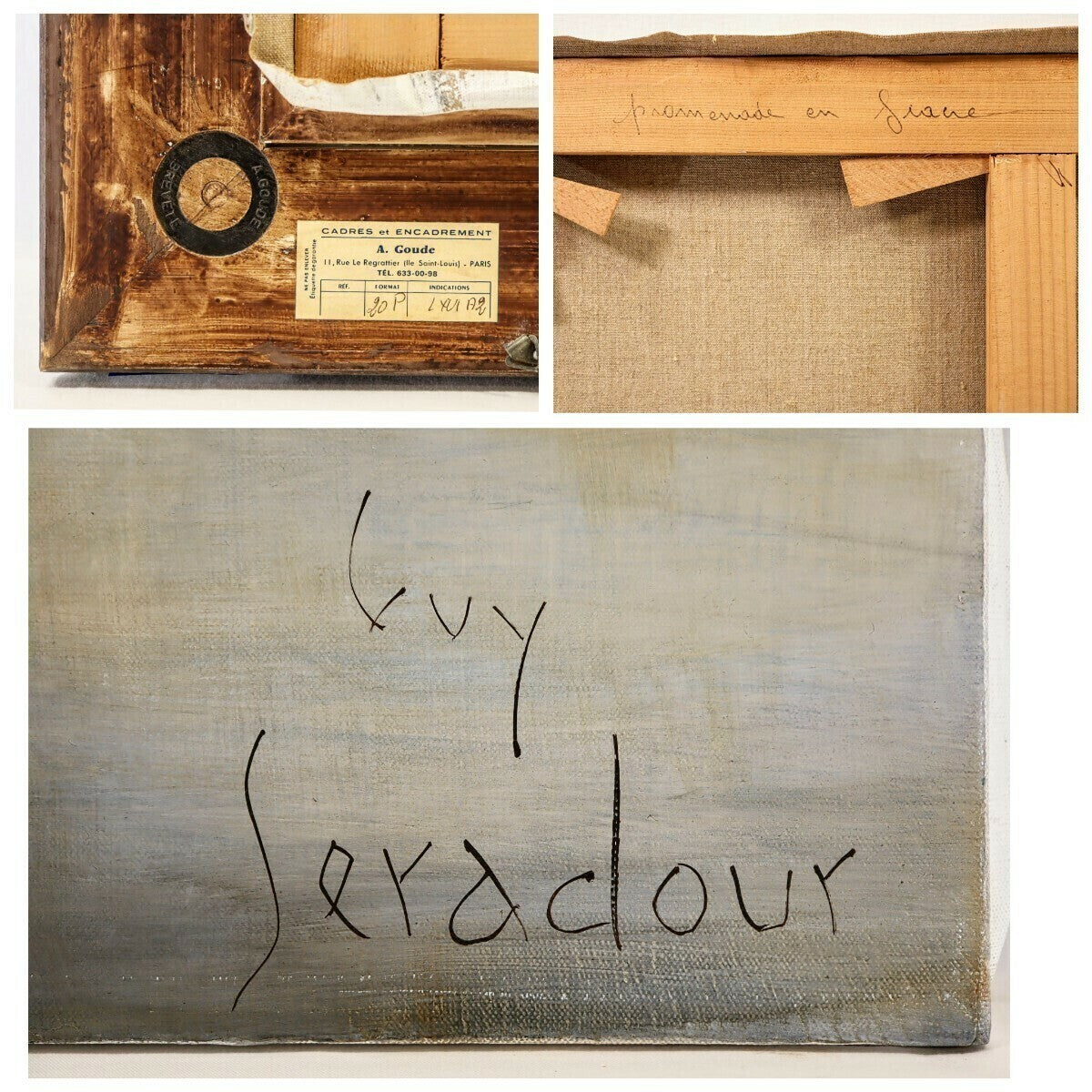 Guy Seradour (1922-2007) Original Oil Painting On Canvas Signed Framed - Woman