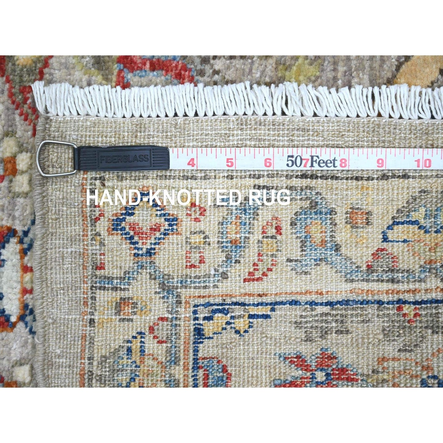 3'X9'8" Gray Bijar Garus Design Hand Knotted All Wool Runner Oriental Rug