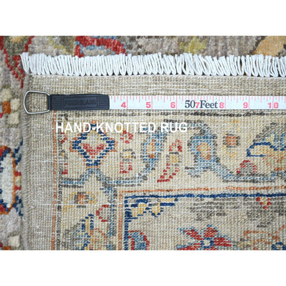 3'X9'8" Gray Bijar Garus Design Hand Knotted All Wool Runner Oriental Rug