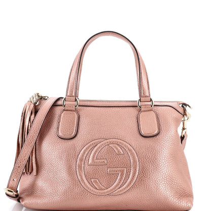Gucci Soho Convertible Soft Top Handle Bag Leather