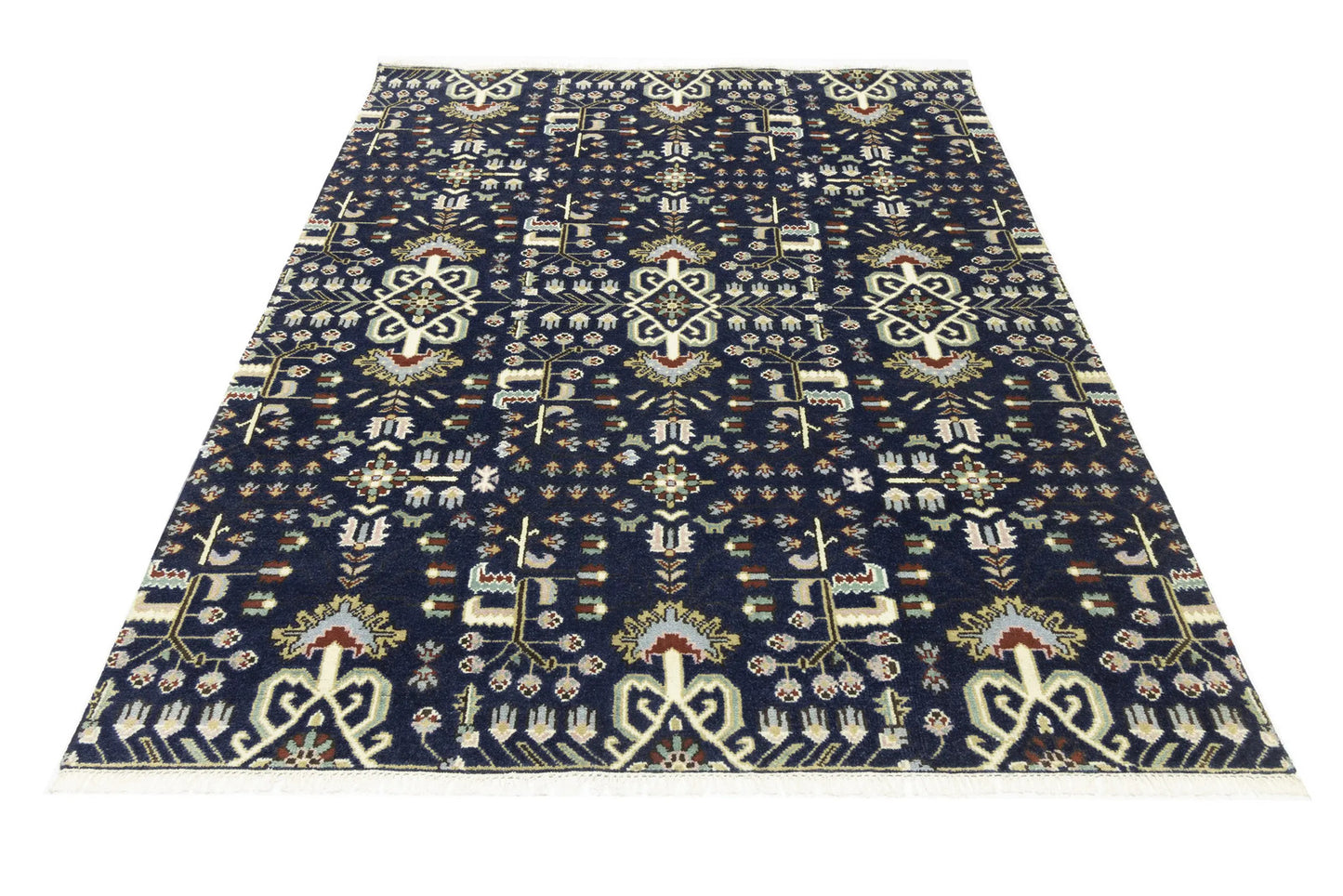 Handmade Oriental Rug Tribal Allover Floral Design Carpet Living Room 8X10 ft