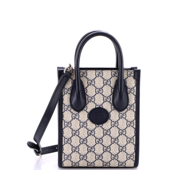 Gucci Interlocking G Patch Tote Gg Coated Canvas Mini