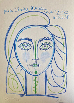 Pablo Picasso Lithograph Coa Signed In Pen Numbered By Hand