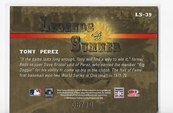 Tony Perez 2003 Donruss Legends Of Summer #Ls-39