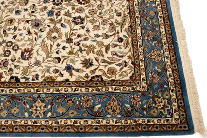 Rare Handmade Kirman Floral Design Rug Oriental