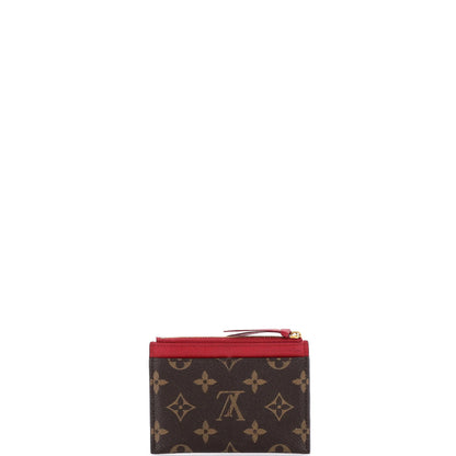 Canvas Louis Vuitton Zipped Card Holder Monogram