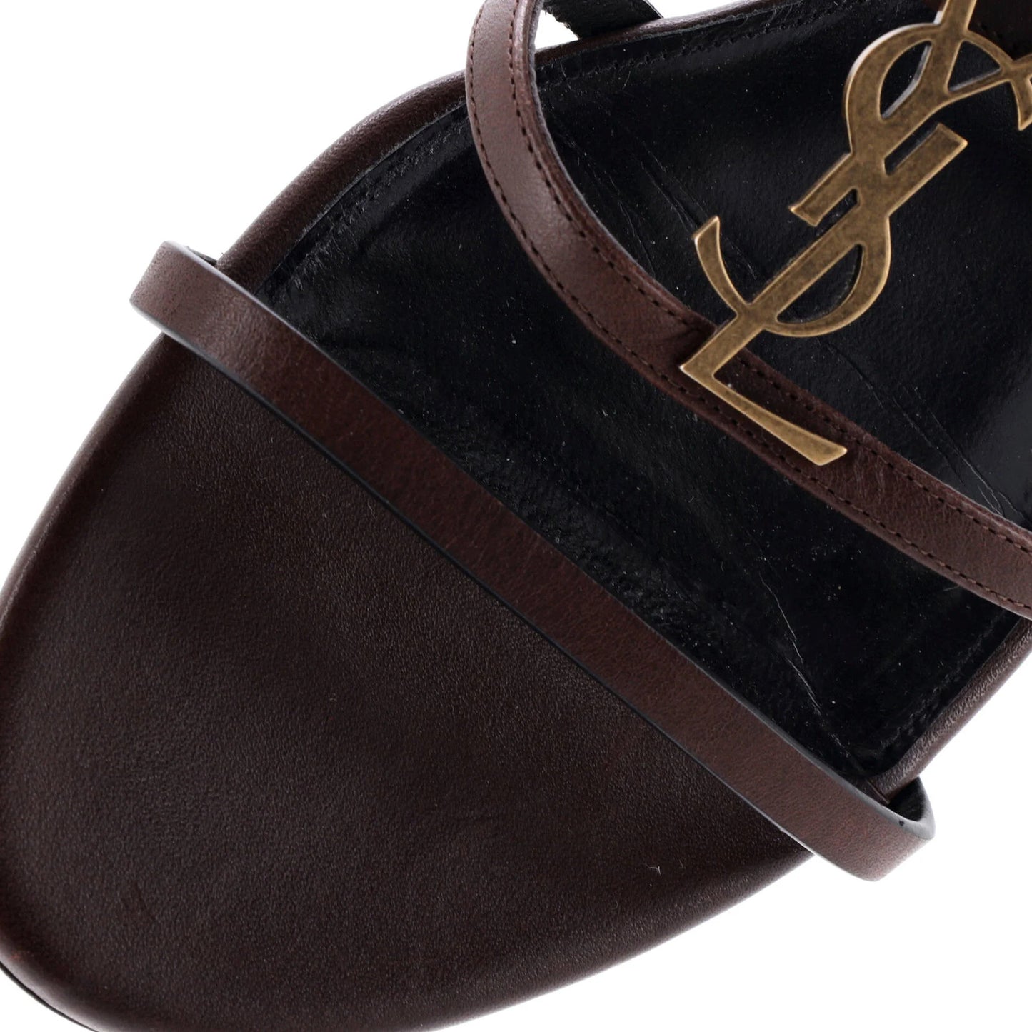 Saint Laurent Women'S Cassandra Flat Sandals Leather