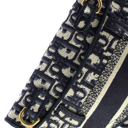 Christian Dior Saddle Belt Bag Logo Embroidered Oblique Canvas