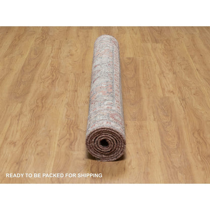 5'10"X9' Tuscan Red Hand Knotted Wool Heris Revival Oriental Rug