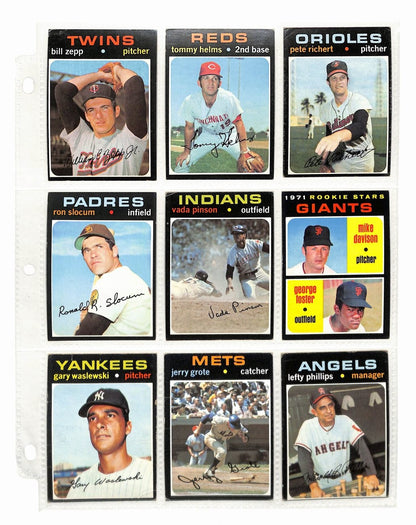 1971 Topps Baseball Card Complete Set (1-752) Clemente Aaron Ryan Bench 196272