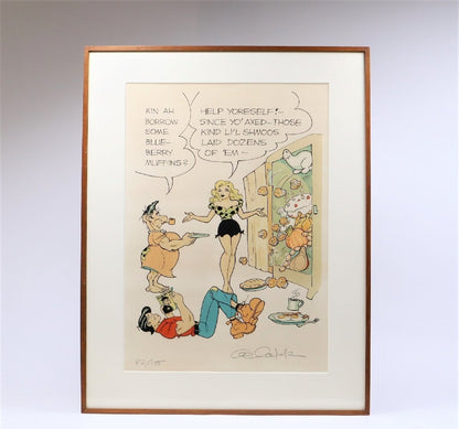 Al Capp "Lil Abner" Ed100 Comic Art Print Signed In  Pencil Framed