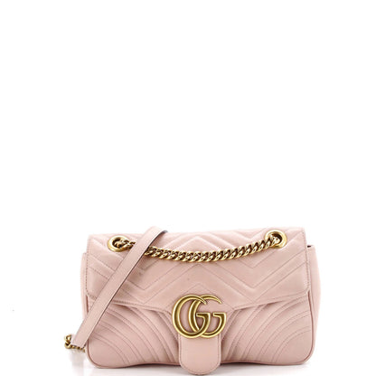 Gucci Gg Marmont Flap Bag Matelasse Leather Small