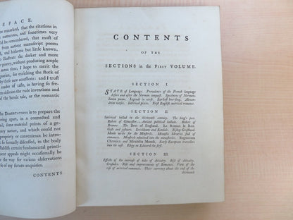 The History Of English Poetry By Thomas Warton - First Edition - 1774-1781 3Vol