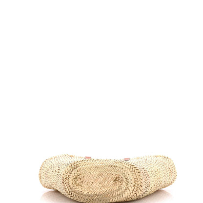 Celine Triomphe Basket Shoulder Bag Raffia With Leather Medium