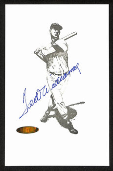 Ted Williams Hof Signed/Autographed 5.5X9 Lithograph Boston Red Sox Twf 199421