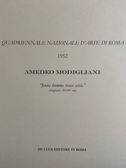 Amedeo Modigliani 1952 Coa Quadriennale Signed Op (Egon Schiele)