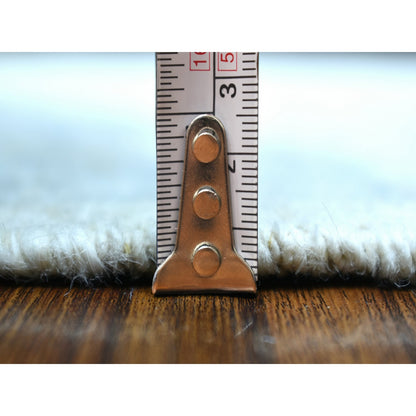 3'1"X4'10" Ivory Natural Dyes Milk Wash Peshawar Wool Hand Knotted Rug