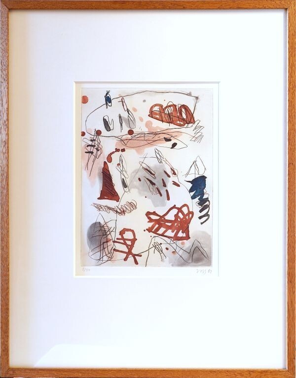 Jan Voss (Germany) 1982 Signed Original Etching Print Ed50 Framed