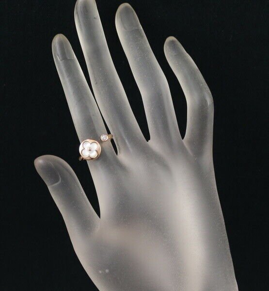 Louis Vuitton Ring Sun Blossom Mother Of Pearl Diamond Mini Eu50 18K Rg