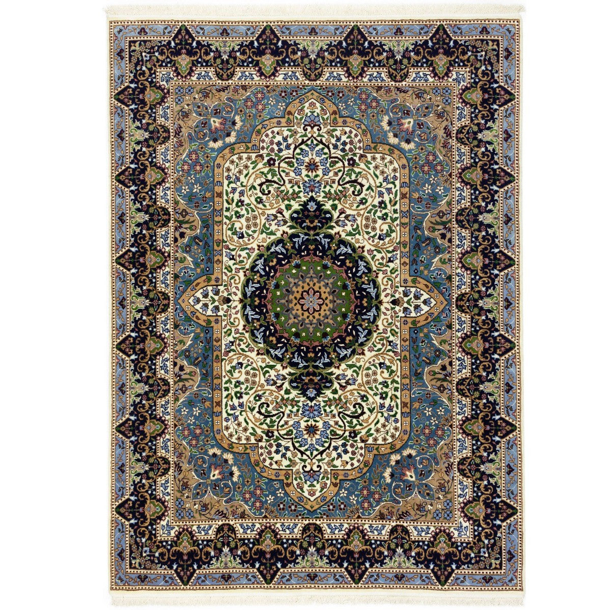 Hand-knotted classic floral medallion rug oriental bedroom carpet