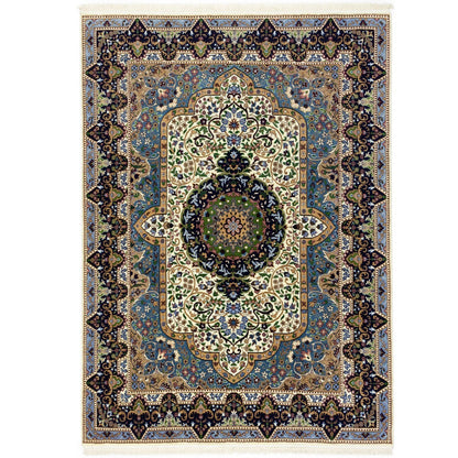 Hand-knotted classic floral medallion rug oriental bedroom carpet