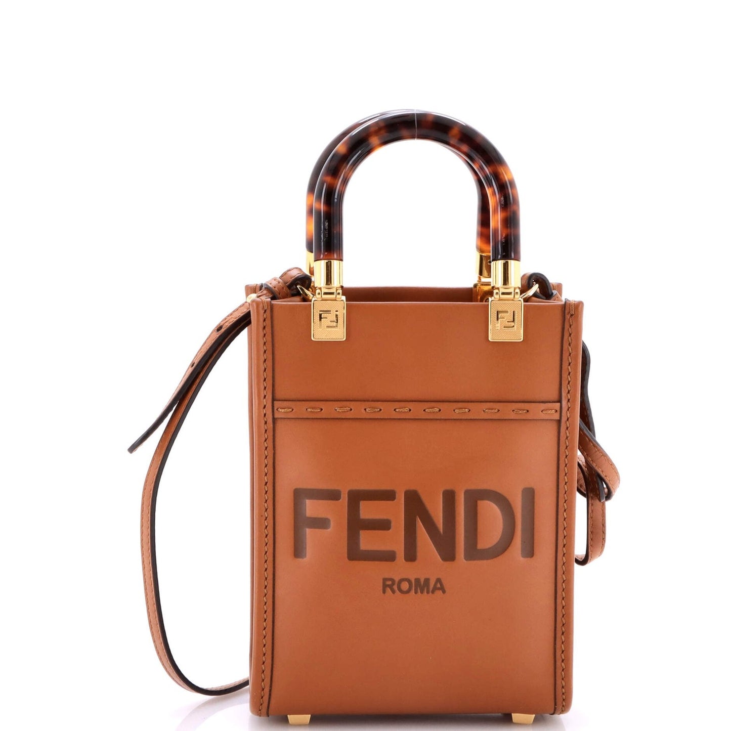 Fendi Sunshine Shopper Tote Leather Mini