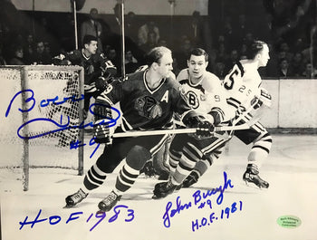 Bobby Hull & Johnny Bucyk Autographed 8X10 Photo