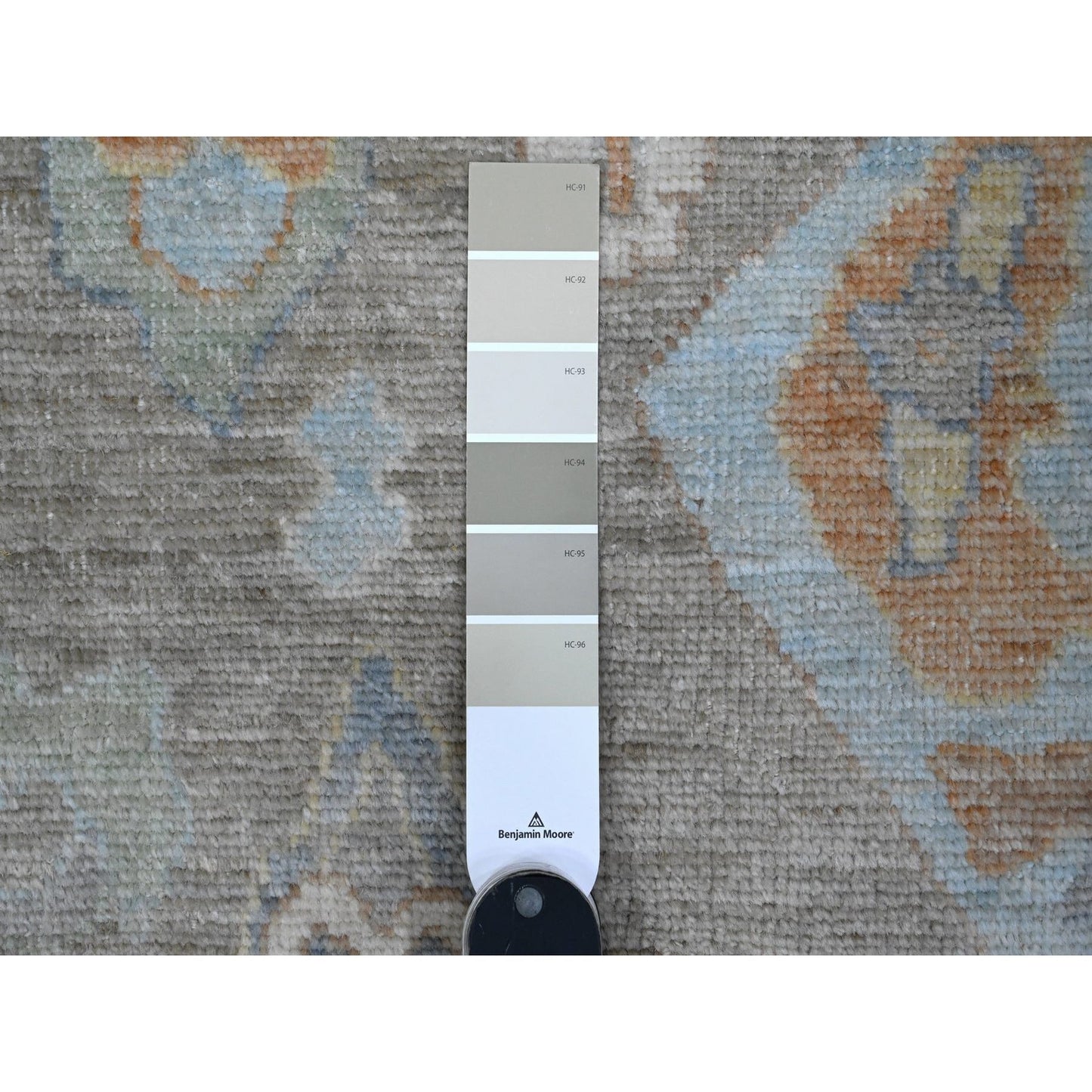 8'X9'8" Anvil Gray Extra Soft Wool Weft Afghan Angora Oushak Oriental Rug