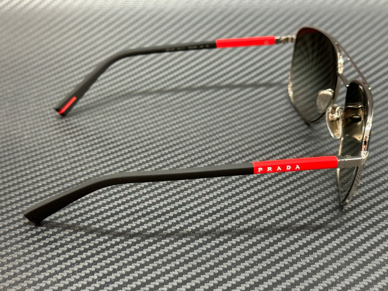 PRADA LINEA ROSSA PS 54ZS 1BC02M Silver Grey Gradient Men's 60 mm Sunglasses