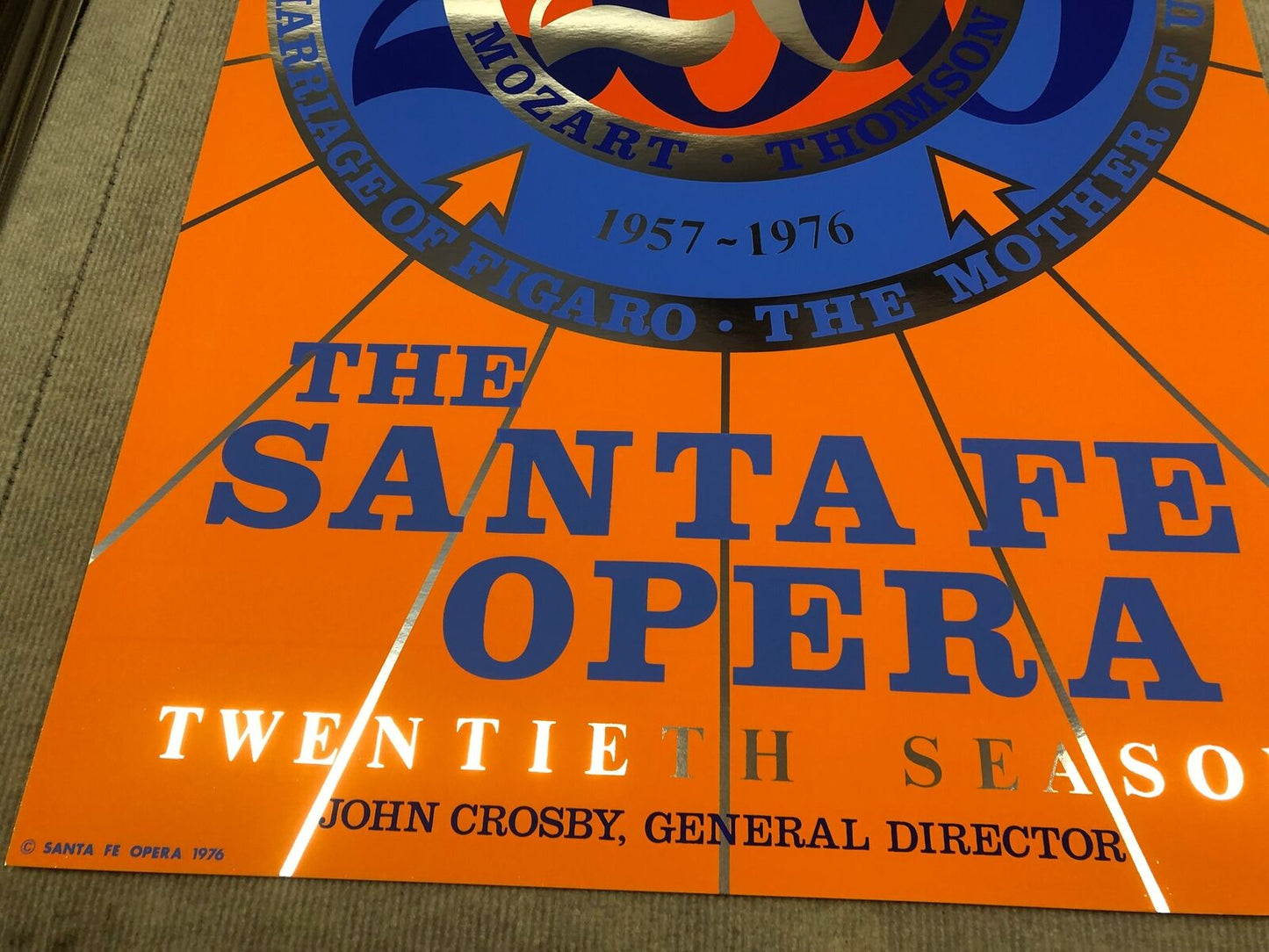 Robert Indiana The Santa Fe Opera " Serigraph Pop Art Blue, Orange