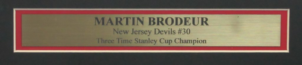 Martin Brodeu Devils Signed/Autographed 16X20 Photo Framed Steiner 141832