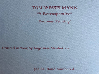 Tom Wesselmann Lithograph Coa Signed Numbered Pencil Certified