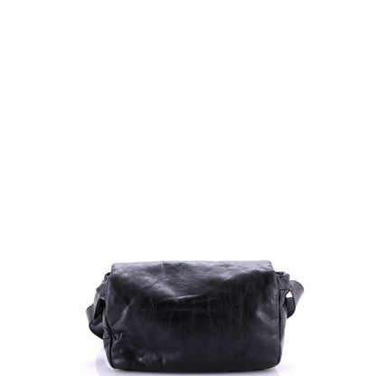 Balenciaga Monaco Messenger Flap Bag Leather Small